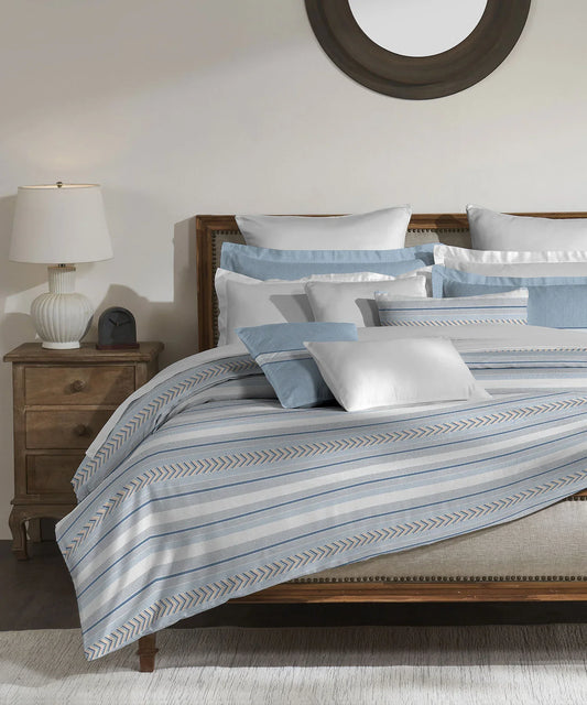 Enera Classic Collection Jane Stone Blue Color King Size Bedsheet Set - enera