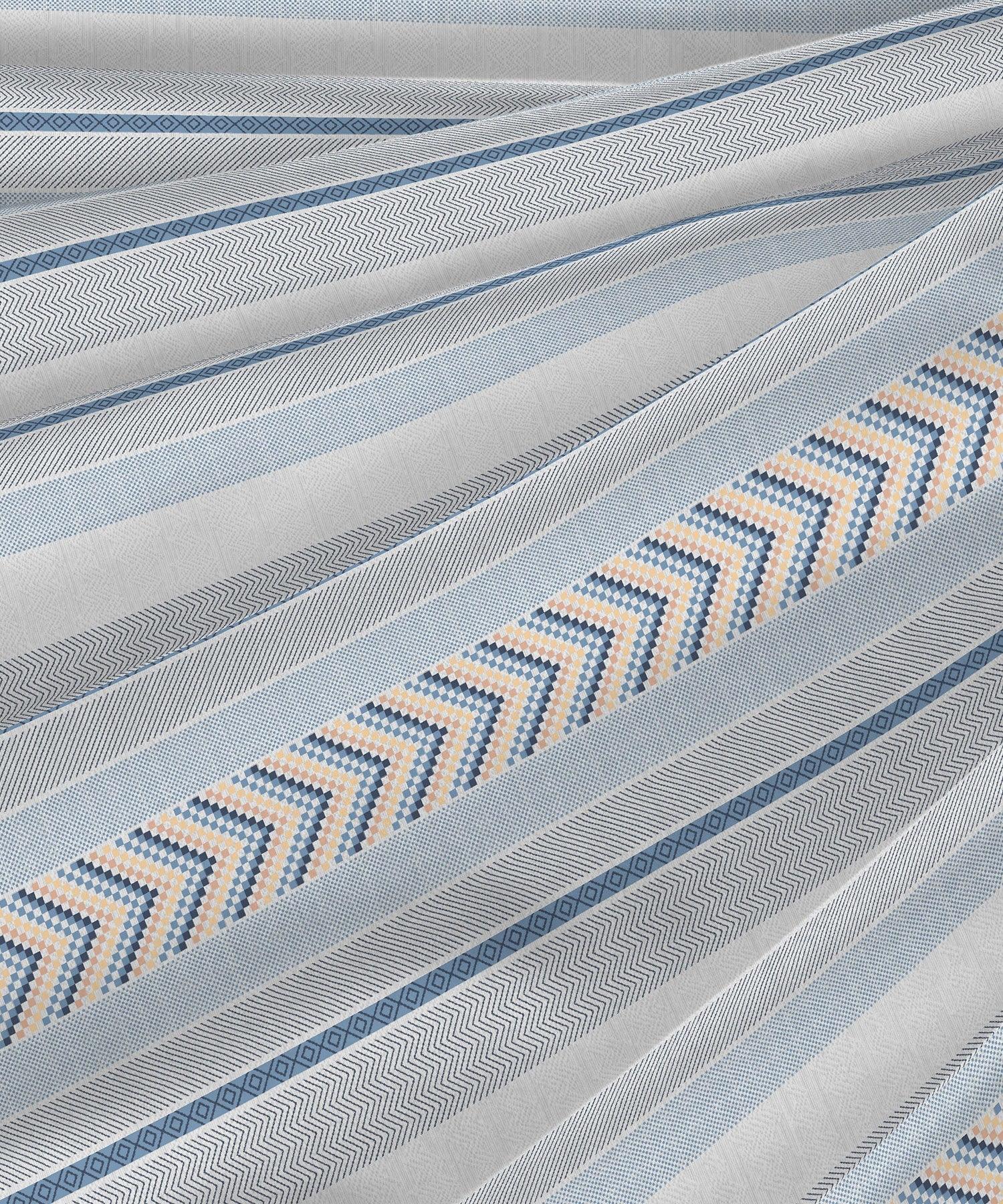 Enera Classic Collection Jane Stone Blue Color King Size Bedsheet Set - enera