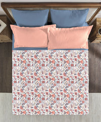 Enera Classic Collection Fiona Peach Color King Size Bedsheet Set - enera