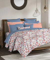 Enera Classic Collection Fiona Peach Color King Size Bedsheet Set - enera