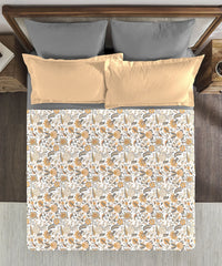 Enera Classic Collection Fiona Orange Color King Size Bedsheet Set - enera