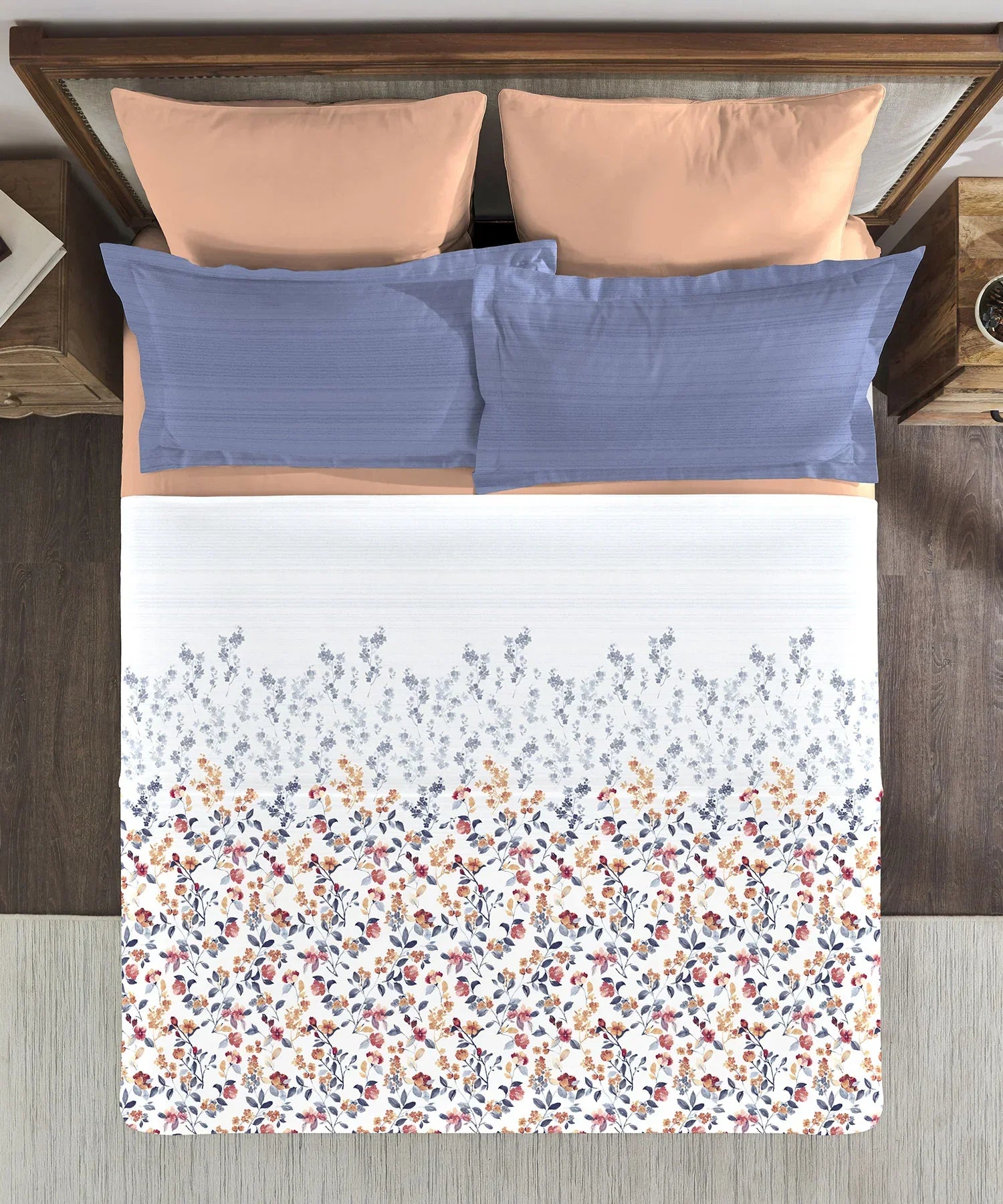 Enera Classic Collection Florence Lavender Color King Size Bedsheet Set - enera