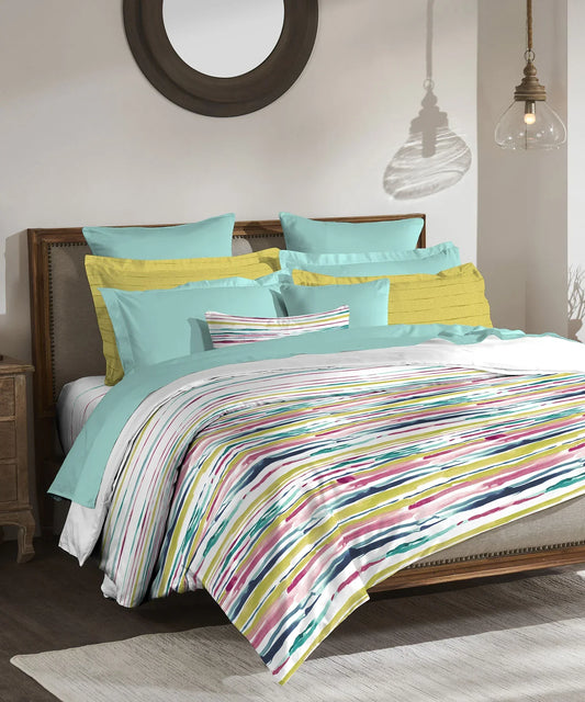 Enera Classic Collection Irene Lime Color King Size Bedsheet Set - enera