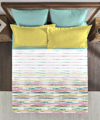 Enera Classic Collection Irene Lime Color King Size Bedsheet Set - enera