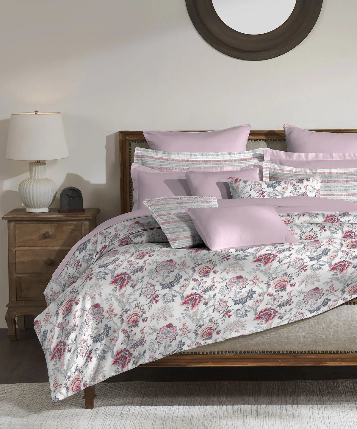 Enera Classic Collection Anther Pink Color King Size Bedsheet Set - enera