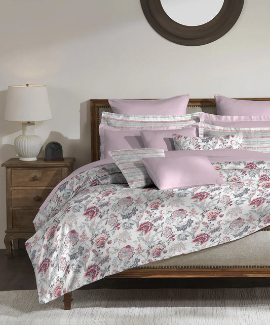 Enera Classic Collection Anther Pink Color King Size Bedsheet Set - enera
