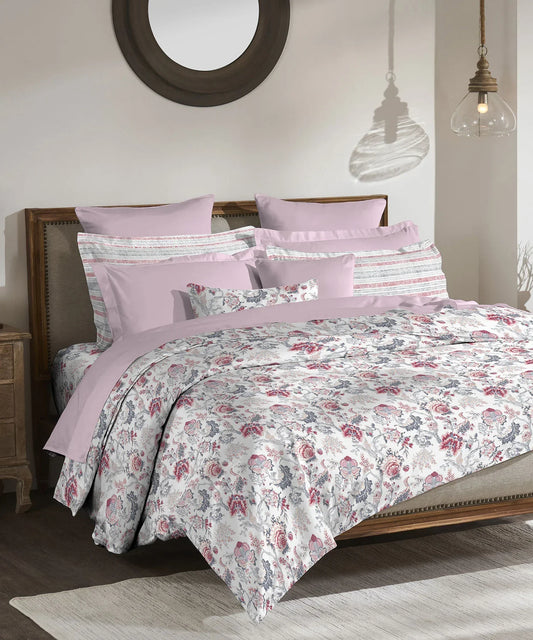 Enera Classic Collection Anther Pink Color King Size Bedsheet Set - enera