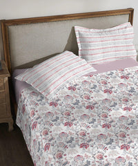 Enera Classic Collection Anther Pink Color King Size Bedsheet Set - enera