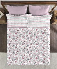 Enera Classic Collection Anther Pink Color King Size Bedsheet Set - enera