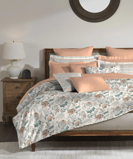 Enera Classic Collection Anther Terracota Color King Size Bedsheet Set - enera