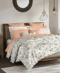 Enera Classic Collection Anther Terracota Color King Size Bedsheet Set - enera