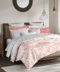 Enera Classic Collection Coraline Peach Color King Size Bedsheet Set - enera
