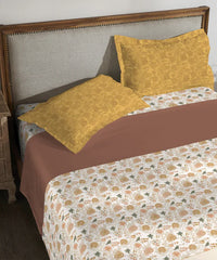 Enera Classic Collection Bagru Color King Size Bedsheet Set - enera
