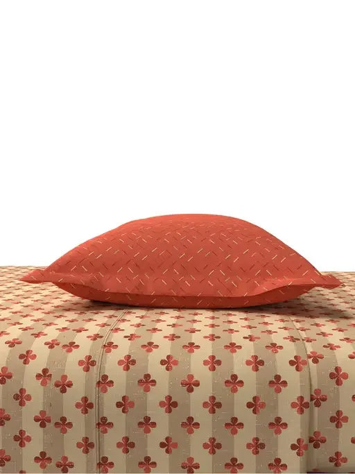 Enera Everyday Collection Orange Color King Size Bedsheet Set - enera