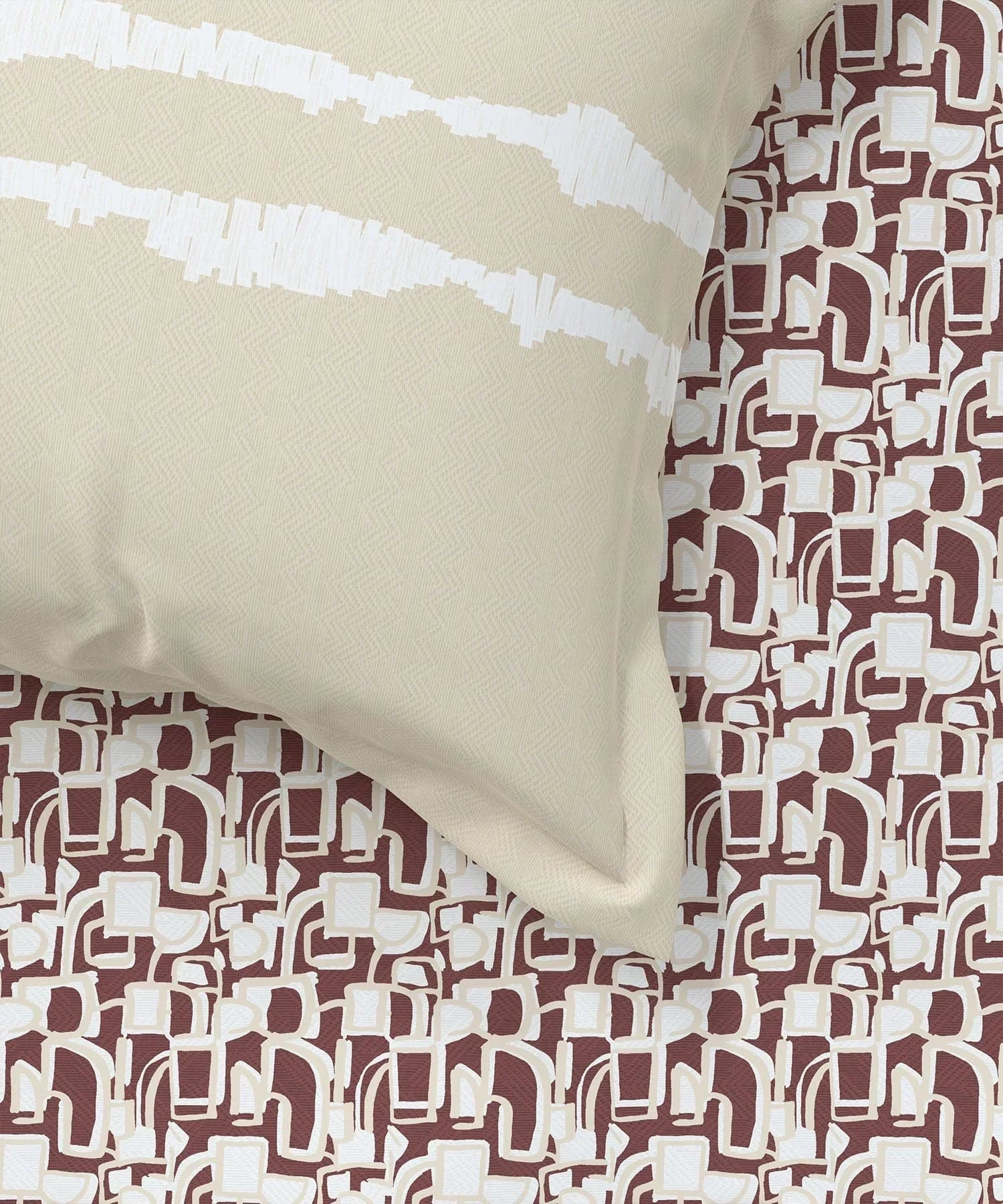 Enera Everyday Collection Red Color King Size Bedsheet Set - enera