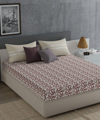 Enera Everyday Collection Red Color King Size Bedsheet Set - enera