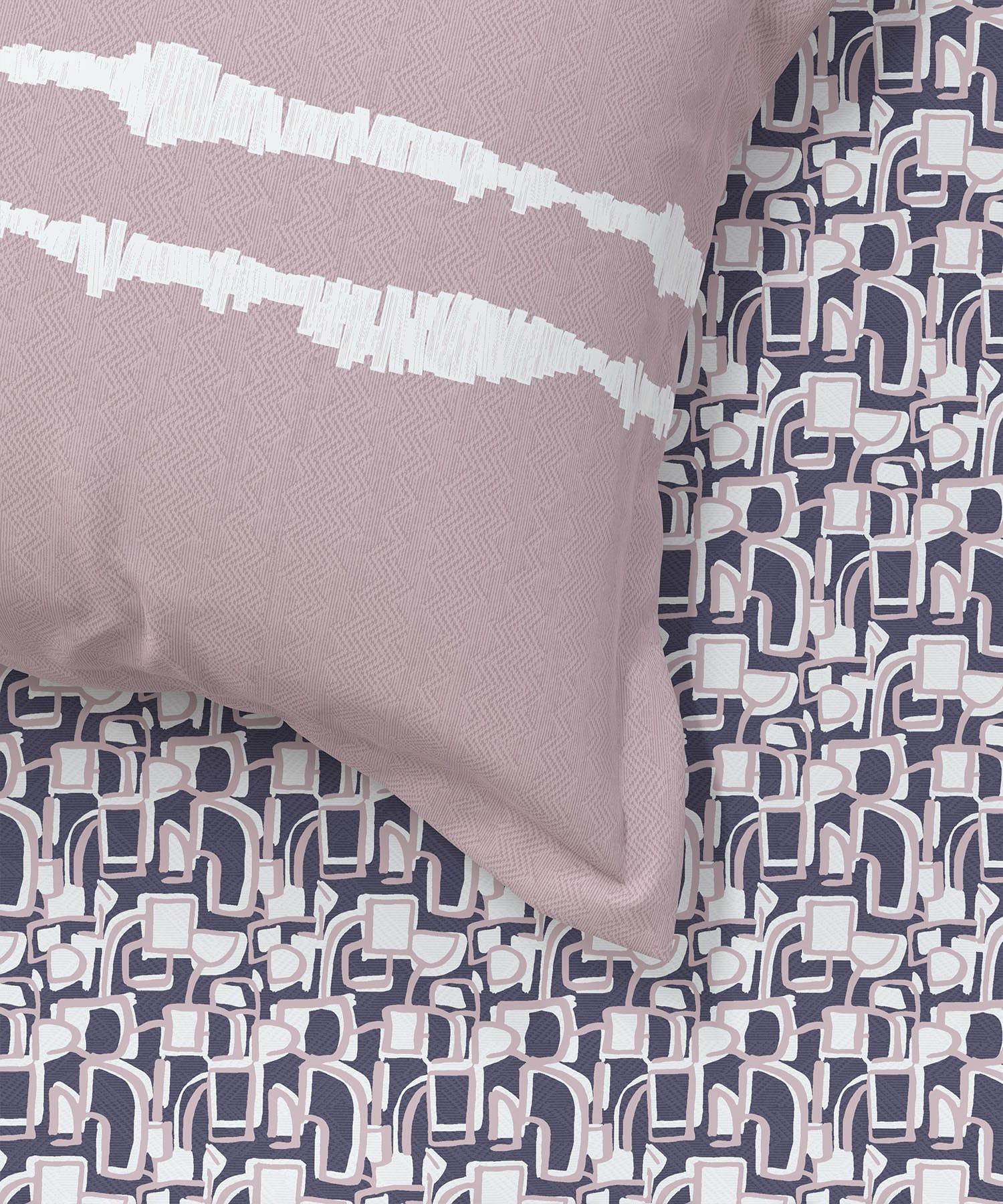 Enera Everyday Collection Marley Lavender Color King Size Bedsheet Set - enera