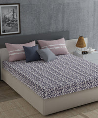 Enera Everyday Collection Marley Lavender Color King Size Bedsheet Set - enera