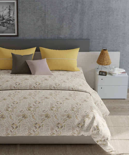 Enera Everyday Collection Yellow Color King Size Bedsheet Set - enera