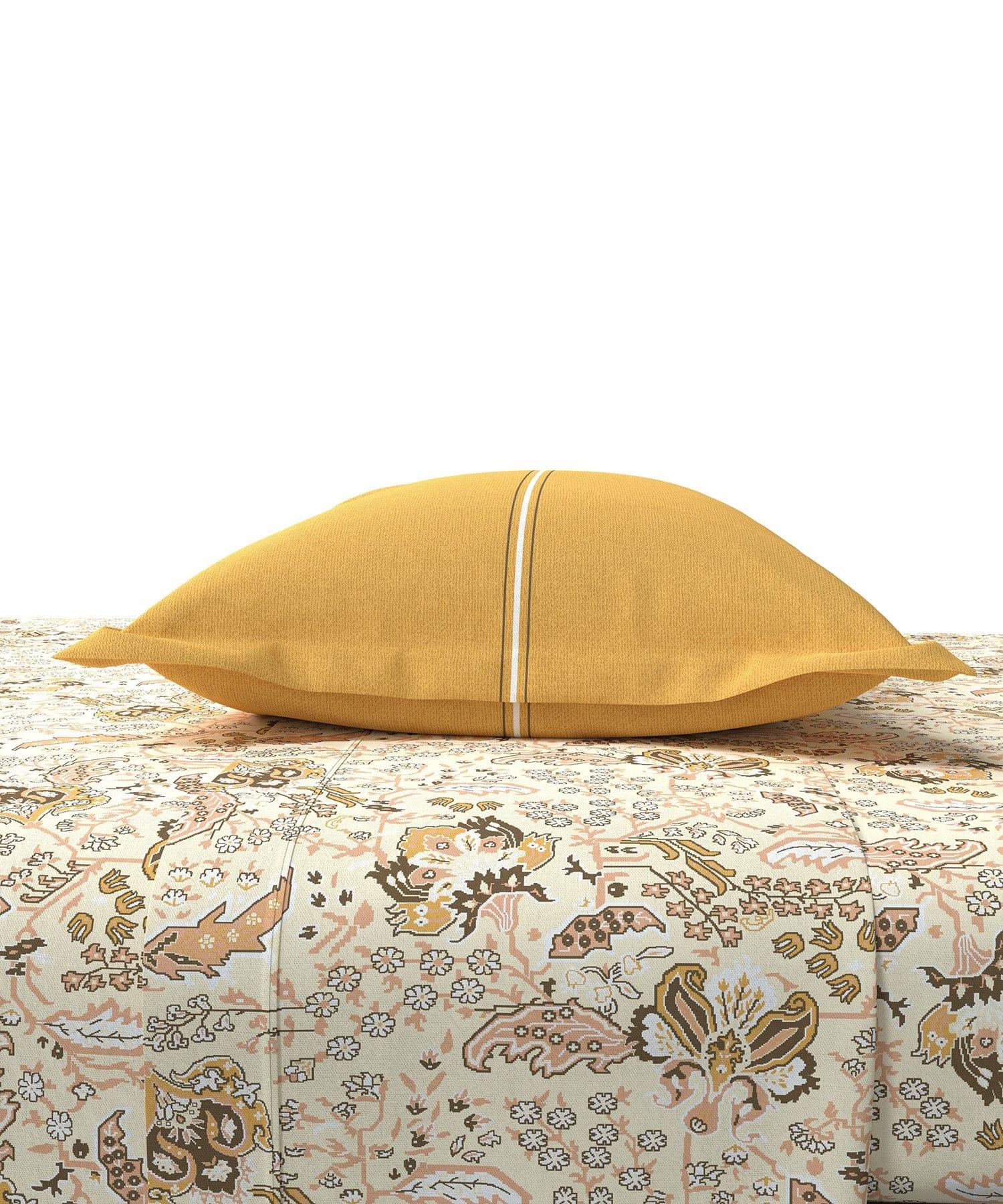 Enera Everyday Collection Yellow Color King Size Bedsheet Set - enera