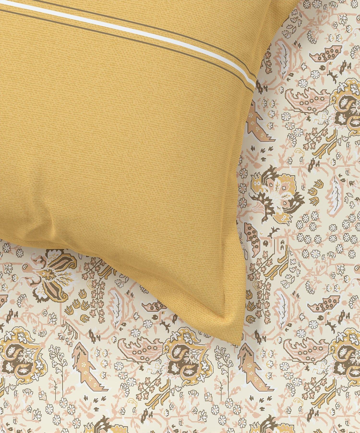 Enera Everyday Collection Yellow Color King Size Bedsheet Set - enera