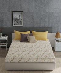 Enera Everyday Collection Yellow Color King Size Bedsheet Set - enera