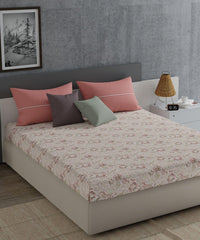 Enera Everyday Collection Peach Color King Size Bedsheet Set - enera