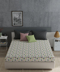Enera Everyday Collection Daffodil Charcoal Color King Size Bedsheet Set - enera