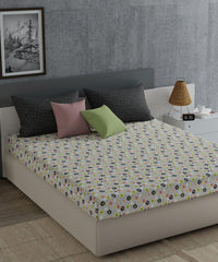 Enera Everyday Collection Daffodil Charcoal Color King Size Bedsheet Set - enera