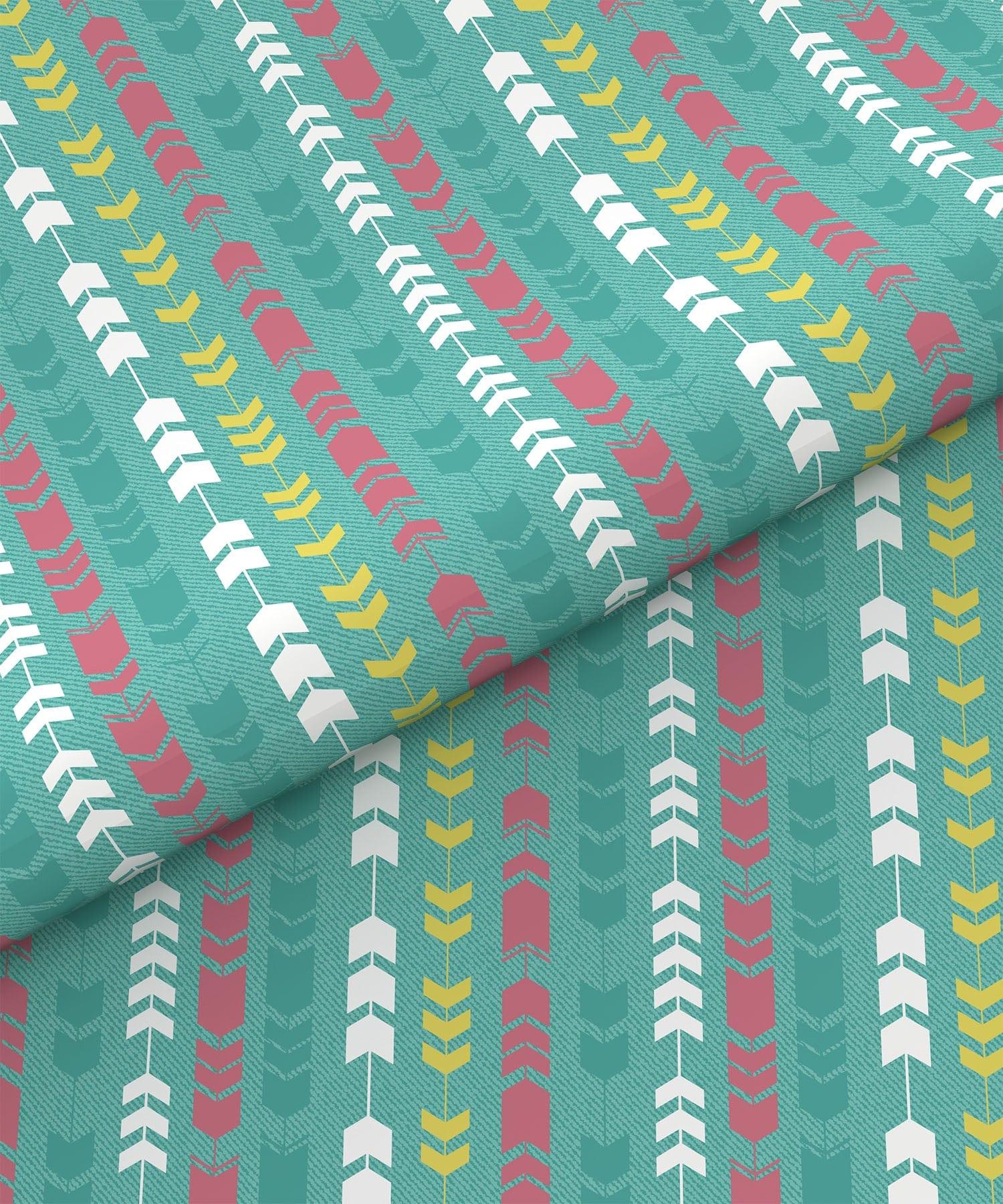 Enera Everyday Collection Cross-Road Teal Color King Size Bedsheet Set - enera