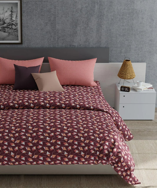Enera Everyday Collection Mauve Color King Size Bedsheet Set - enera