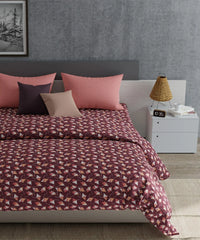Enera Everyday Collection Mauve Color King Size Bedsheet Set - enera