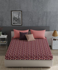 Enera Everyday Collection Mauve Color King Size Bedsheet Set - enera