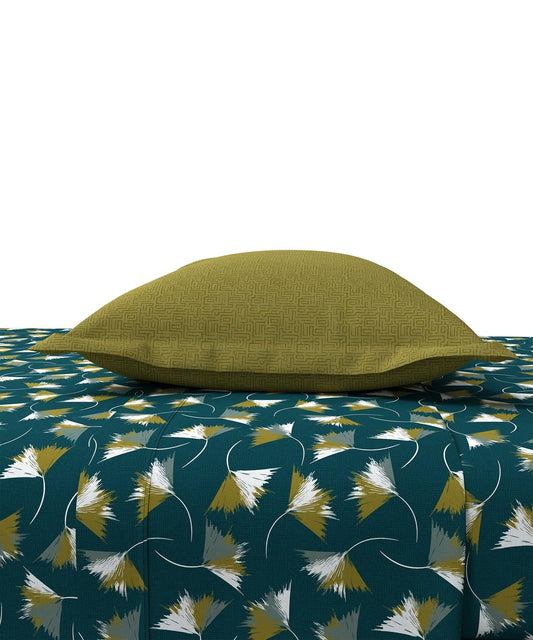 Enera Everyday Collection Green Color King Size Bedsheet Set - enera