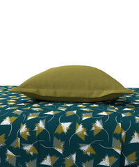 Enera Everyday Collection Green Color King Size Bedsheet Set - enera