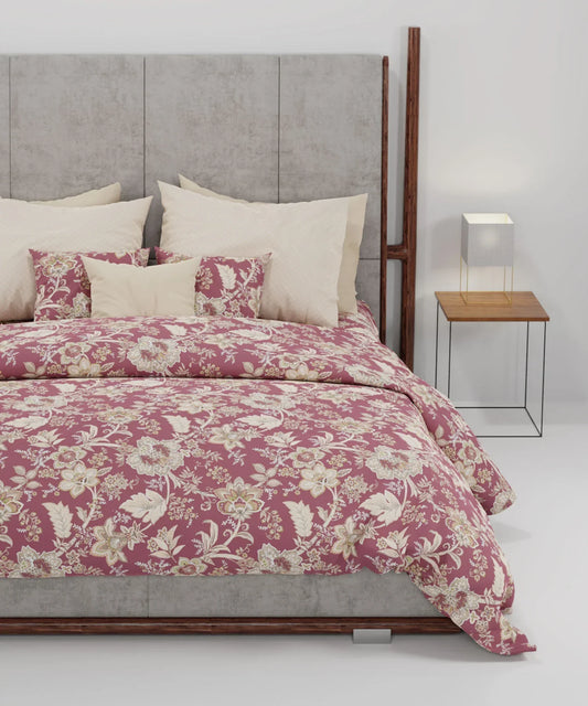 Enera Home Essential Collection Elaila Mauve Color King Size Bedsheet Set - enera