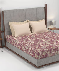 Enera Home Essential Collection Elaila Mauve Color King Size Bedsheet Set - enera