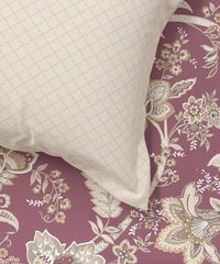 Enera Home Essential Collection Elaila Mauve Color King Size Bedsheet Set - enera