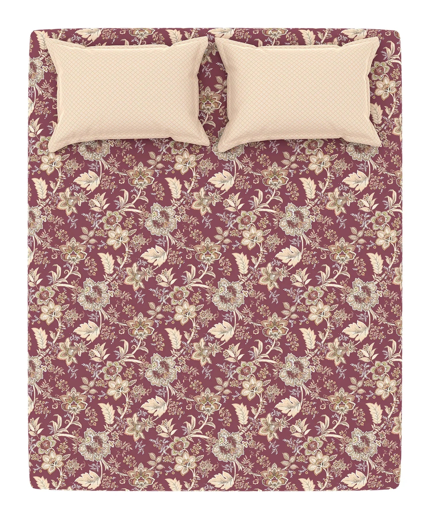 Enera Home Essential Collection Elaila Mauve Color King Size Bedsheet Set - enera
