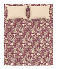 Enera Home Essential Collection Elaila Mauve Color King Size Bedsheet Set - enera