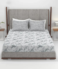 Enera Home Essential Collection Osiris Grey Color King Size Bedsheet Set - enera