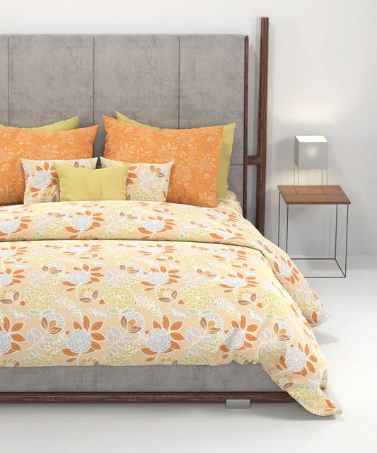 Enera Home Essential Collection Saher Orange Color King Size Bedsheet Set - enera