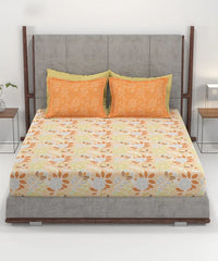 Enera Home Essential Collection Saher Orange Color King Size Bedsheet Set - enera