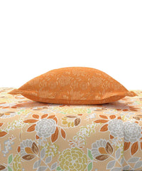 Enera Home Essential Collection Saher Orange Color King Size Bedsheet Set - enera