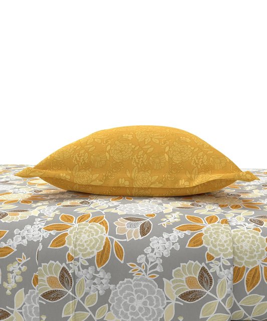 Enera Home Essential Collection Saher Yellow Color King Size Bedsheet Set - enera