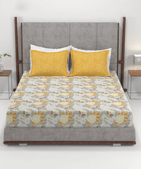 Enera Home Essential Collection Saher Yellow Color King Size Bedsheet Set - enera