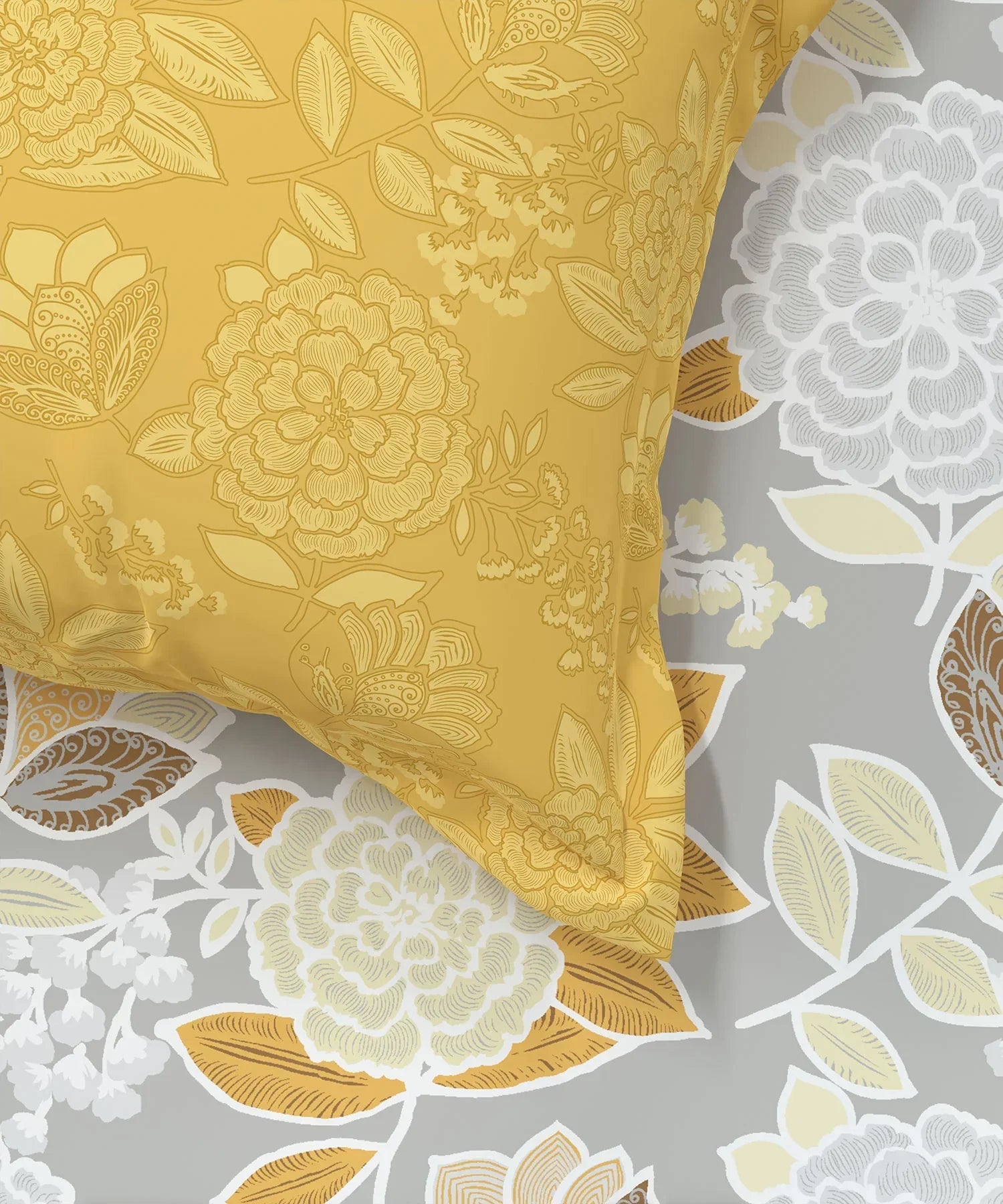 Enera Home Essential Collection Saher Yellow Color King Size Bedsheet Set - enera