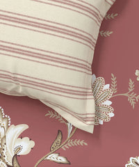 Enera Home Essential Collection Yasmin Red Color King Size Bedsheet Set - enera