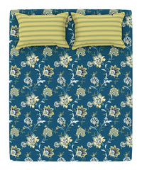 Enera Home Essential Collection Yasmin Teal Color King Size Bedsheet Set - enera