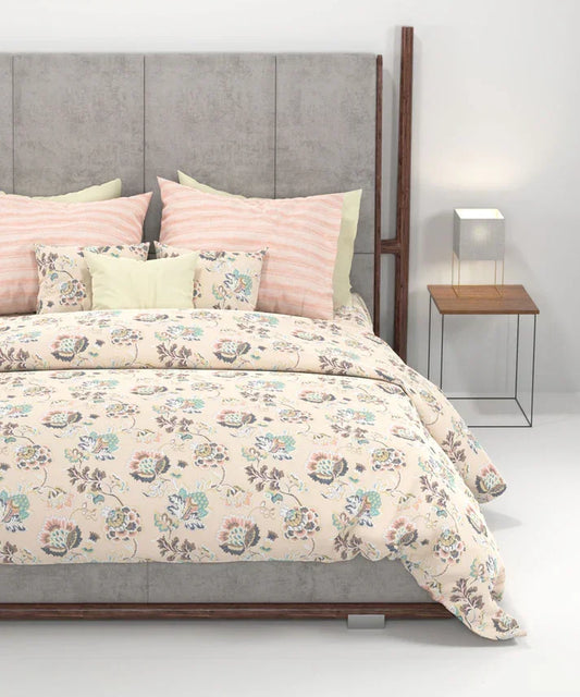 Enera Home Essential Collection Nayra Peach Color King Size Bedsheet Set - enera